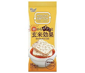 幸福米穀 朝からサクッと玄米効果 ブラウンライスケーキ 15枚×12(6×2)袋入×(2ケース)｜ 送料無料 米 お菓子