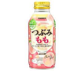 サンガリア つぶみ もも 380gボトル缶×24本入×(2ケース)｜ 送料無料 つぶみ もも 桃 ピーチ フルーツジュース