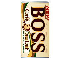 サントリー BOSS(ボス) カフェオレ 185g缶×30本入×(2ケース)｜ 送料無料 珈琲 コーヒー カフェオレ 缶コーヒー