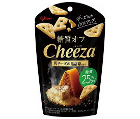 江崎グリコ 糖質オフ チーザ ダブルチーズの黒胡椒仕立て 36g×10袋入｜ 送料無料 お菓子 スナック菓子 胡椒