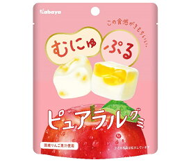 カバヤ ピュアラルグミ りんご 58g×8個入×(2ケース)｜ 送料無料 お菓子 グミ 袋 林檎 リンゴ PURERAL