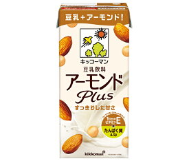 キッコーマン 豆乳飲料 アーモンドPlus 1000ml紙パック×6本入×(2ケース)｜ 送料無料 豆乳 アーモンドペースト 1L ビタミン 少し甘い