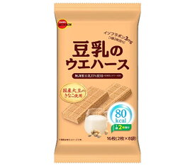 ブルボン 豆乳のウエハース (2枚×8袋)×12(6×2)個入｜ 送料無料 豆乳 ウエハース お菓子 きなこ イソフラボン