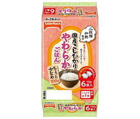 テーブルマーク 国産こしひかり やわらかごはん小盛(分割) 6食パック (100g×2食×3個)×8個入｜ 送料無料 一般食品 レトルト食品 ご飯