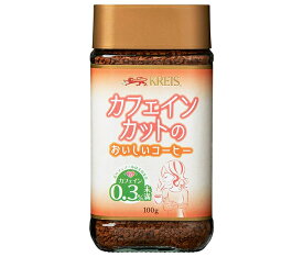 KREIS クライス カフェインカットのおいしいコーヒー 100g瓶×6個入×(2ケース)｜ 送料無料 嗜好品 インスタント 珈琲 粉 HOT ICE 瓶