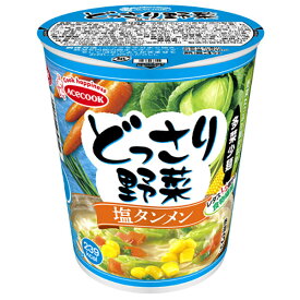 エースコック どっさり野菜 塩タンメン 57g×12個入｜ 送料無料 カップラーメン 塩 インスタント麺 ラーメン 即席