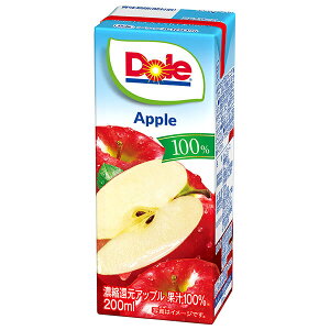 雪印メグミルク Dole(ドール) アップル100% 200ml紙パック×18本入×(2ケース)| 送料無料 りんご リンゴ アップル 果汁100% ジュース