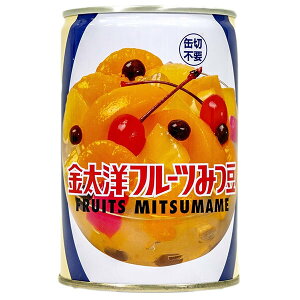 太洋食品 フルーツみつ豆 425g缶×24本入| 送料無料 缶詰 フルーツ くだもの 缶切不要