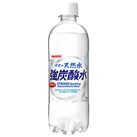 サンガリア 伊賀の天然水 強炭酸水 500mlペットボトル×24本入×(2ケース)｜ 送料無料 炭酸飲料 炭酸水 ソーダ 割り材 PET 強炭酸