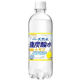 サンガリア 伊賀の天然水 強炭酸水 レモン 500mlペットボトル×24本入×(2ケース)｜ 送料無料 炭酸飲料 炭酸水 ソーダ 割り材 PET 強炭酸