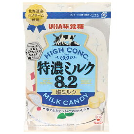 UHA味覚糖 特濃ミルク8.2 塩ミルク 75g×6袋入×(2ケース)｜ 送料無料 お菓子 飴 キャンディー 特濃 ミルク