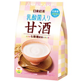 三井農林 日東紅茶 乳酸菌入り甘酒 12.5g×8本×24(6×4)袋入｜ 送料無料 嗜好品 インスタント 粉末 あまざけ