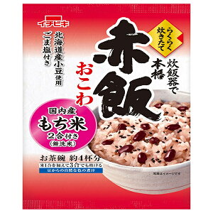 イチビキ らくらく炊きたて 赤飯おこわ 383g×6個入×(2ケース)| 送料無料 無洗米 赤飯 せきはん おこわ もち米 簡単