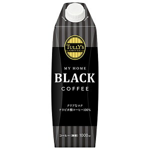 伊藤園 タリーズコーヒー ブラック 1L紙パック×6本入| 送料無料 無糖 珈琲 コーヒー 紙パック