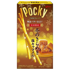 江崎グリコ 冬のきらめきポッキー 塩キャラメル 2袋×10個入×(2ケース)| 送料無料 お菓子 チョコレート Pocky ポッキー 冬季限定 塩キャラメル キャラメル