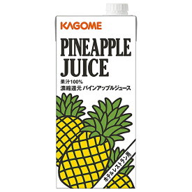 カゴメ パインアップルジュース(ホテルレストラン用) 1L紙パック×6本入｜ 送料無料 パイナップル ジュース パイン 果汁100 業務用