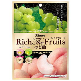 カンロ リッチザフルーツ のど飴 58g×6袋入×(2ケース)｜ 送料無料 お菓子 あめ キャンディー のど飴 袋 フルーツ