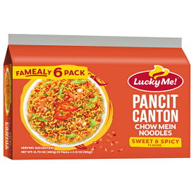 イマイ MON パンシットC スィート&スパイシー 360g(60gX6)×12袋入｜ 送料無料 ラーメン インスタント 袋麺 ラッキーミー パンシット フィリピン 焼きそば スパイシー