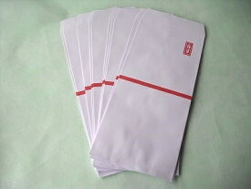 タオル紙袋 #61 特厚赤棒 （100枚入）サイズ：12.5×31.5 年末年始　粗品　挨拶回り　紙製　赤いライン