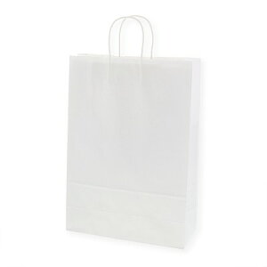 手提げ紙袋 25CB スタンダード 晒白無地(50枚) 幅340×マチ140×高480mm 25チャームバッグ