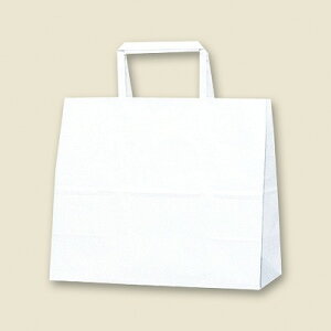 手提げ紙袋 25CB 26-2(平手)白無地(50枚) 幅260×マチ110×高220mm 25チャームバッグ
