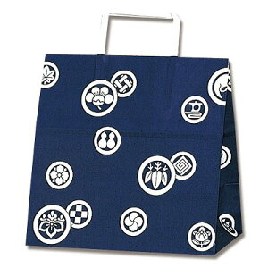 手提げ紙袋 25CB E(平手)紋所(50枚) 幅260×マチ160×高260mm 25チャームバッグ