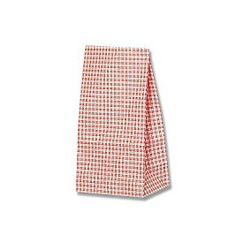 角底袋　ギンガムミニ赤　No.4（100枚）　ギンガムチェック　巾130×マチ80×高235mm　マチ付き紙袋