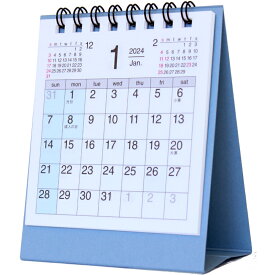 2024年 卓上カレンダー1月始まりミニスタンド ブルーポイントCT-570