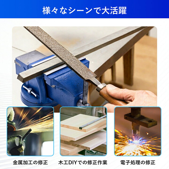 楽天市場】万力 リードバイス 150mm 360度回転 3点固定 定盤付