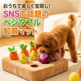 ノーズワークマット 犬 早食い防止 知育玩具 小型犬 室内 運動不足 ストレス解消 トイプードル 30cm 丸洗いOK 滑り止め付き 鳴き笛内蔵