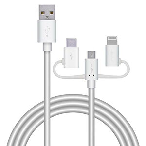 GR X}[gtHpUSBP[u 3in1 microUSB+Type-C+Lightning 1.2m zCg iPhone 16