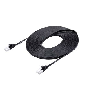 �G���R�� LAN�P�[�u�� CAT6A 10m �c�����܂�Ȃ� �ܐ܂�h�~�R�l�N�^ �X�[�p�[�t���b�g �u���b�N ECLD-GFATBK100