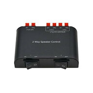ADWITS 2チャンネルスピーカースイッチャーセレクタボックス、スピーカーセレクター 端子クラップ付き 1…