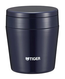 タイガー 魔法瓶 真空 断熱 スープ ジャー 250ml 保温 弁当箱 広口 まる底 インディゴブルー MCL-B025-AI Tiger