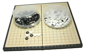 囲碁 囲碁盤 セット 折りたたみ式 ポータブル マグネット石 (中28.5×28.5cm)
