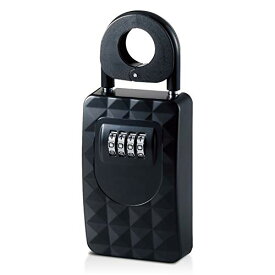 エレコム セキュリティキーボックス 鍵収納ボックス ダイヤル式 (4桁) 防犯 盗難防止 ESL-ECBOX01 ブラック
