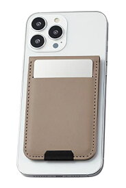 エレコム スマホスタンド カードケース Magsafe (マグセーフ) iPhone用 マグネット取り付け フリーアングル カードポケット付き