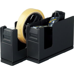 コクヨ(KOKUYO) テープカッター カルカット 2連タイプ 黒 T-SM110D