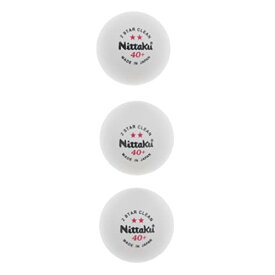 ニッタク(Nittaku) 卓球ボール 2スター クリーン 3個入 NB1720 (ホワイト/FF)