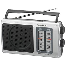 オーム電機AudioComm ポータブルラジオ AM/FM RAD-T207S 03-0973 OHM