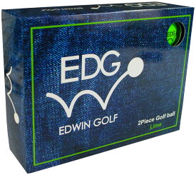 エドウィンゴルフ(Edwin Golf) マットカラー ゴルフボール 1ダース(12個入り) ライム EDBA-3776