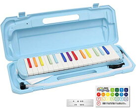 KC キョーリツ 鍵盤ハーモニカ メロディピアノ 32鍵 虹色 P3001-32K/NIJI (ドレミ表記シール・クロス・お名前シール付き)