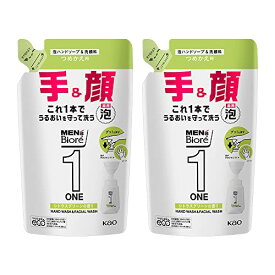 まとめ買いメンズビオレONE 薬用泡洗顔&ハンドソープ つめかえ用 200ml × 2個