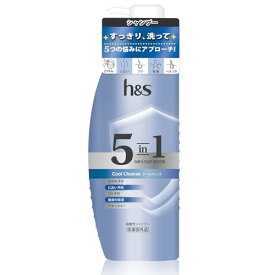 h&s 5in1 クールクレンズ シャンプー ポンプ フケ・かゆみ・べたつき・乾燥・ニオイ などの家族の頭皮悩みに 340g