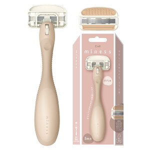 貝印 miness マイネス カミソリ ボディ用 女性 替刃 2個付 T字 ムダ毛 5枚刃 GA0130