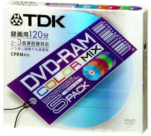 TDK DVD-RAM�^��p 2-3�{���Ή� 5�F�J���[�~�b�N�X 5���p�b�N [DVD-RAM120CMX5U]