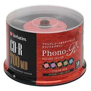 Verbatim o[xC^ f[^p CD-R R[hfUC 700MB 50 J[MIX Phono-R (tHmA[) SR8