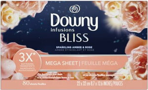 ダウニーシート MEGA インフュージョン BLISS アンバーアンドローズ 80枚×1個 Downy Mega Sheet Infusions