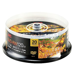 �r�N�^�[(VICTOR) JVC ����Ԃ��^��p DVD-RW 120�� 1-2�{�� 20�� �z���C�g�f�B�X�N VHW12NP20SC2