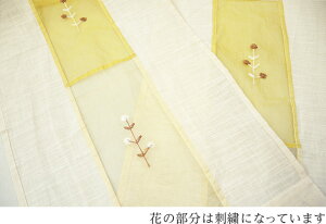 のれんおしゃれインド綿オーガンジー刺繍中窓【メール便送料無料】
